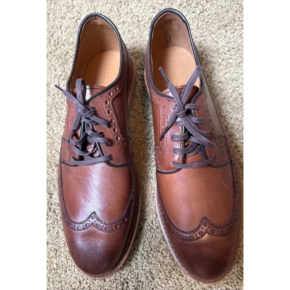 Allen Edmonds Men's 10D Wingtip Oxford Dress Shoes Brown Leather New